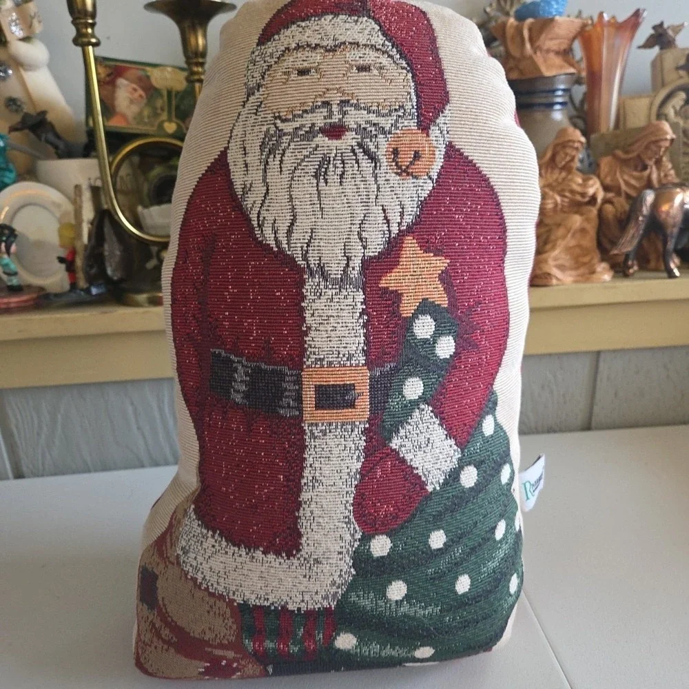 Vintage Riverdale Father Christmas Santa Claus Weighted Pillow 16
